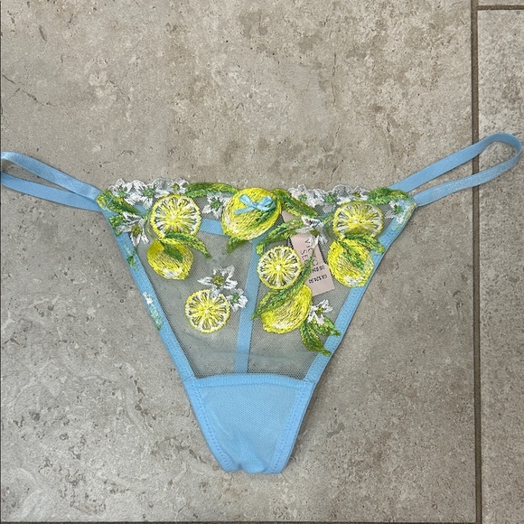 Victoria's Secret Other - Victoria's Secret Lemon Embroidery Panty